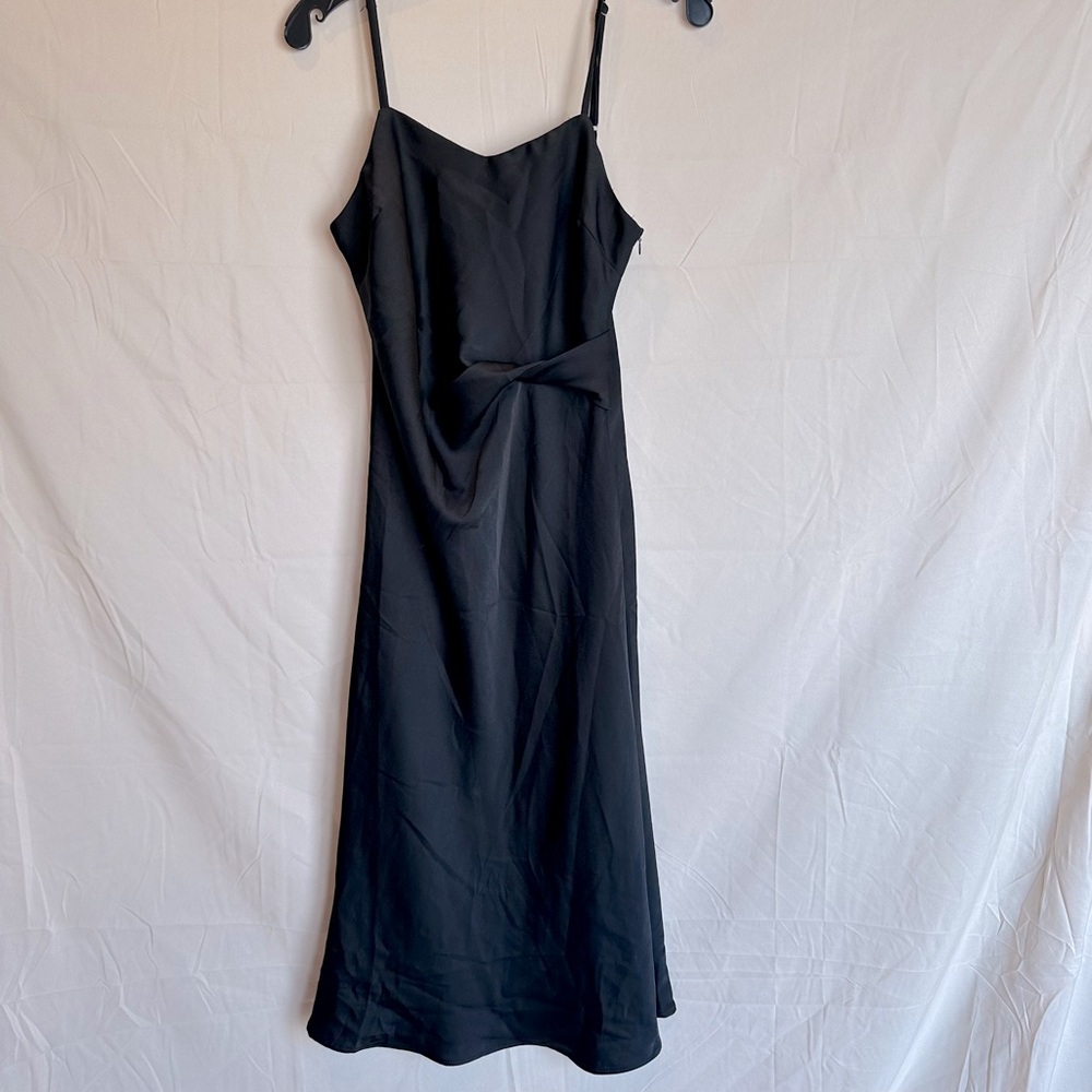 Dazy front twist satin dress